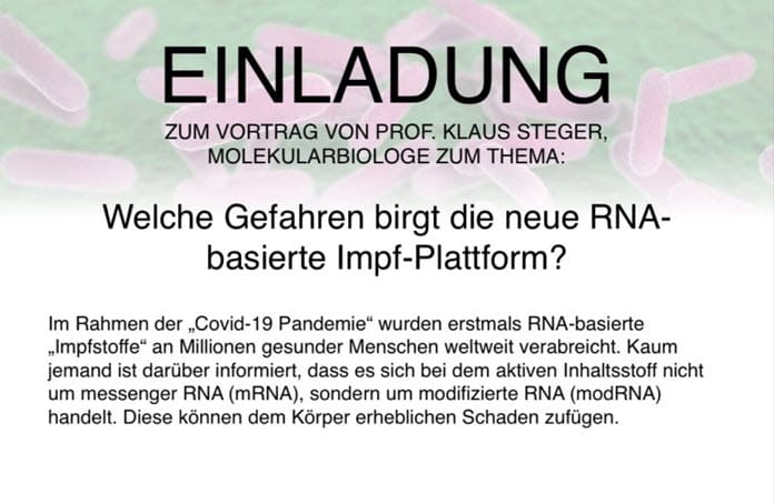 Vortrag: Welche Gefahren birgt die neue RNA-basierte „Impf-Technologie“?