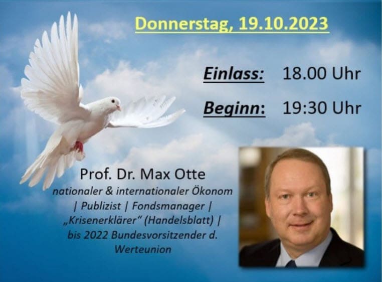 Vortrag Prof. Dr. Max Otte – Die Krise hält sich nicht an Regeln